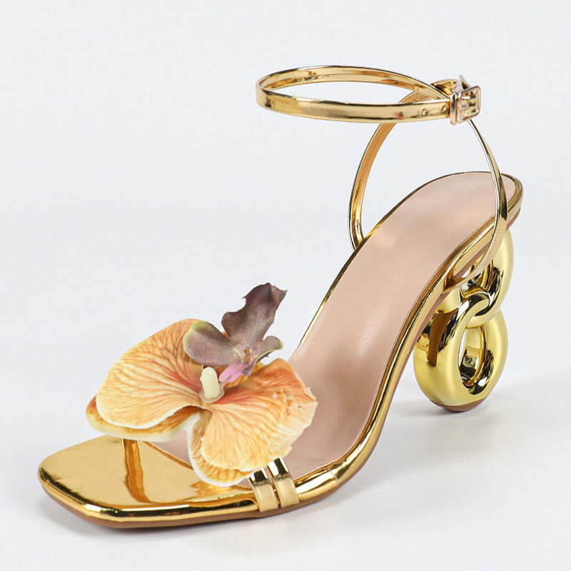 Women'S Shoes Quality - Sandal Aneikeh Golden Open Toe Buckle