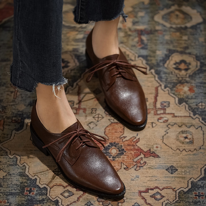 Sepatu wanita berbahan kulit s - Oxford Lace Up Women ulasan dan harga