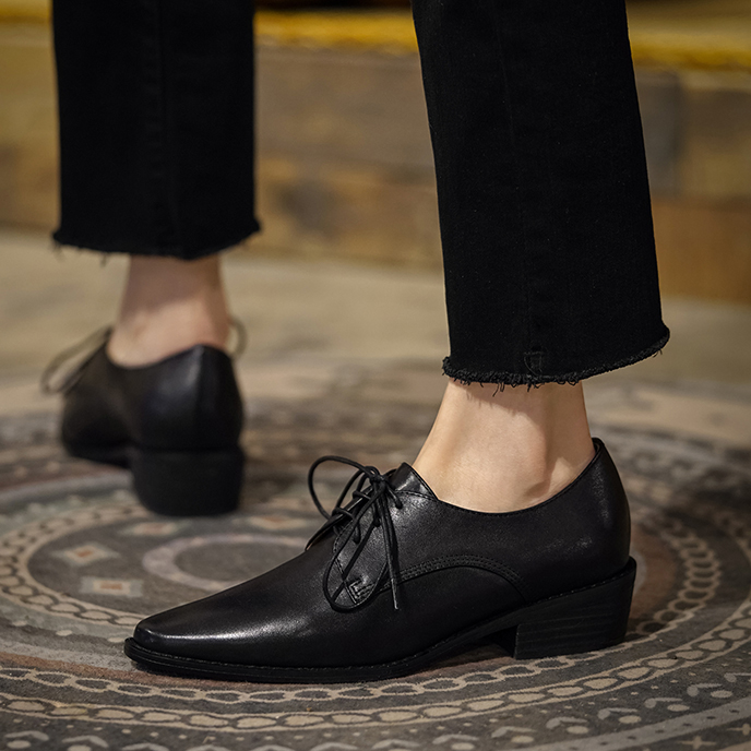 Sepatu wanita berbahan kulit s - Oxford Lace Up Women ulasan dan harga