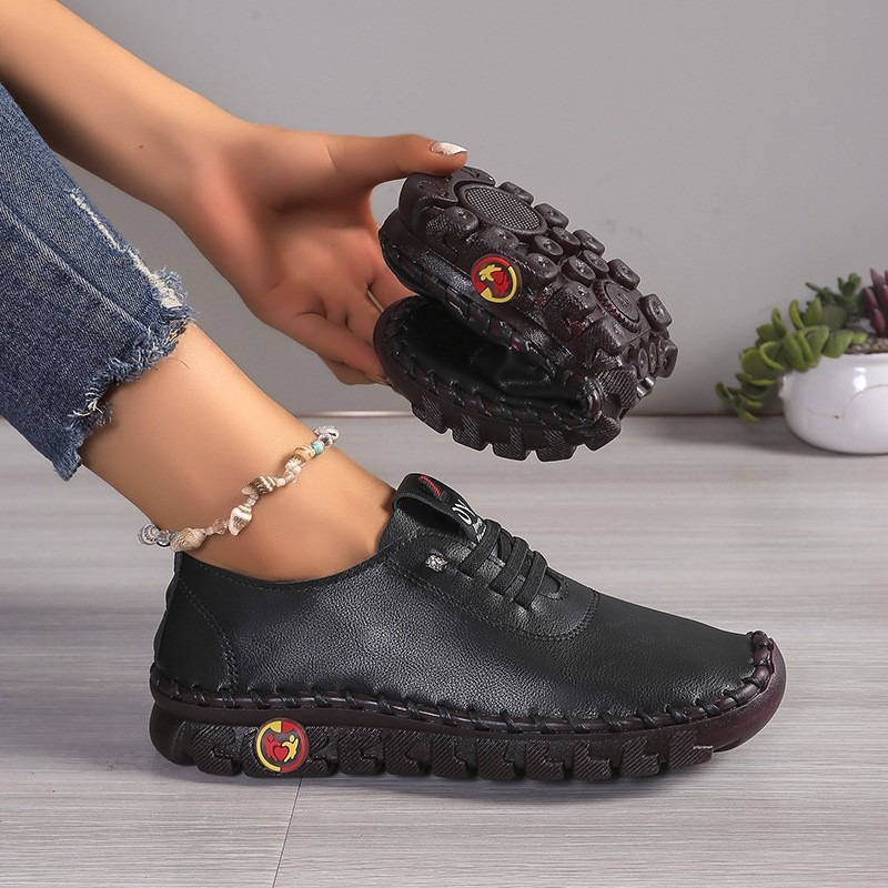 Sepatu Kasual Kulit Wanita, Mo - Oxford Lace Up Women ulasan dan harga