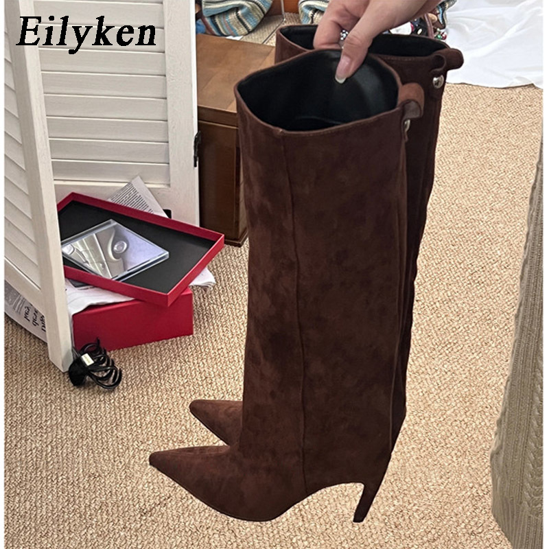Eilyken Sepatu Bot Wanita Hak  - Knee High Boots Women ulasan dan harga