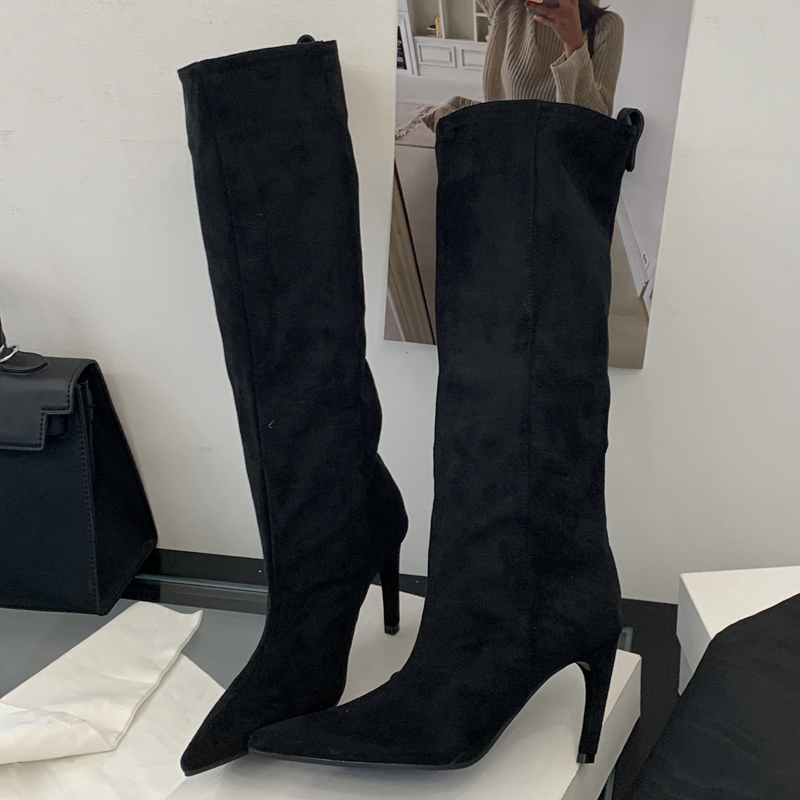 Eilyken Sepatu Bot Wanita Hak  - Knee High Boots Women ulasan dan harga