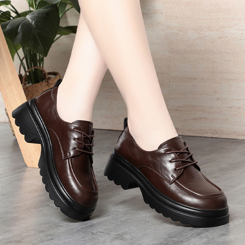 Sepatu Oxford Kulit Lembut Vin - Oxford Lace Up Women ulasan dan harga